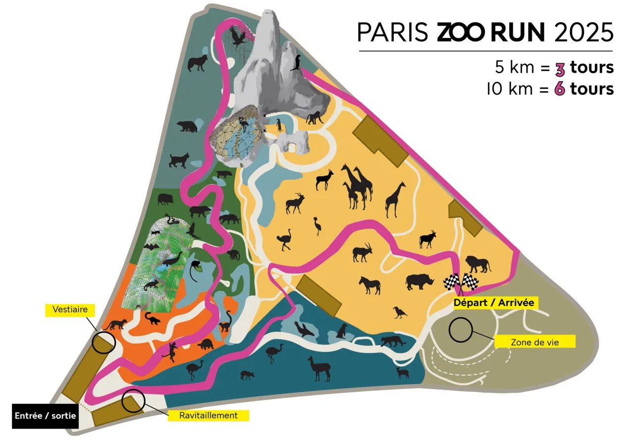 Plan de la course Légendes Rose 2025
